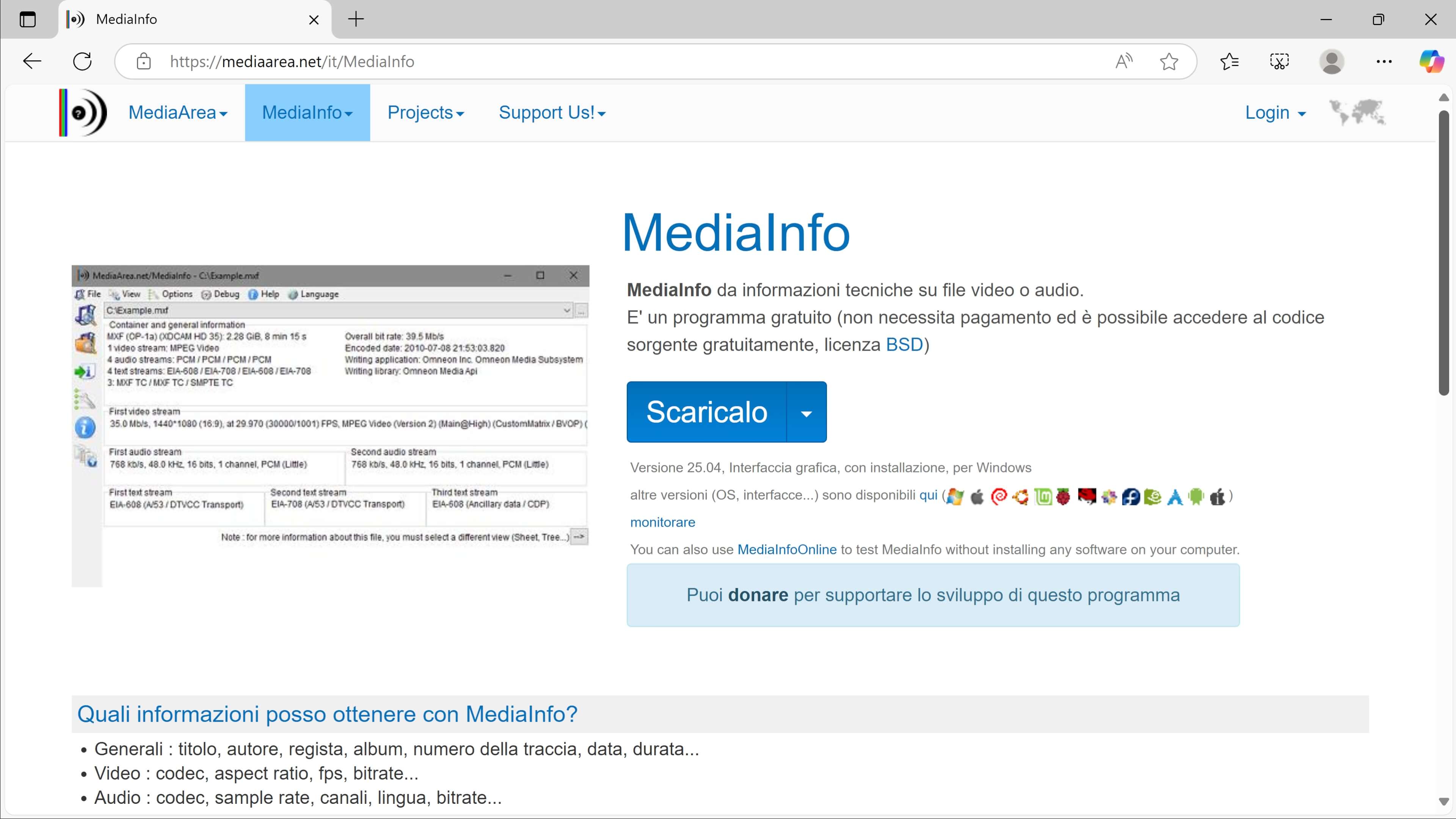 mediainfo homepage