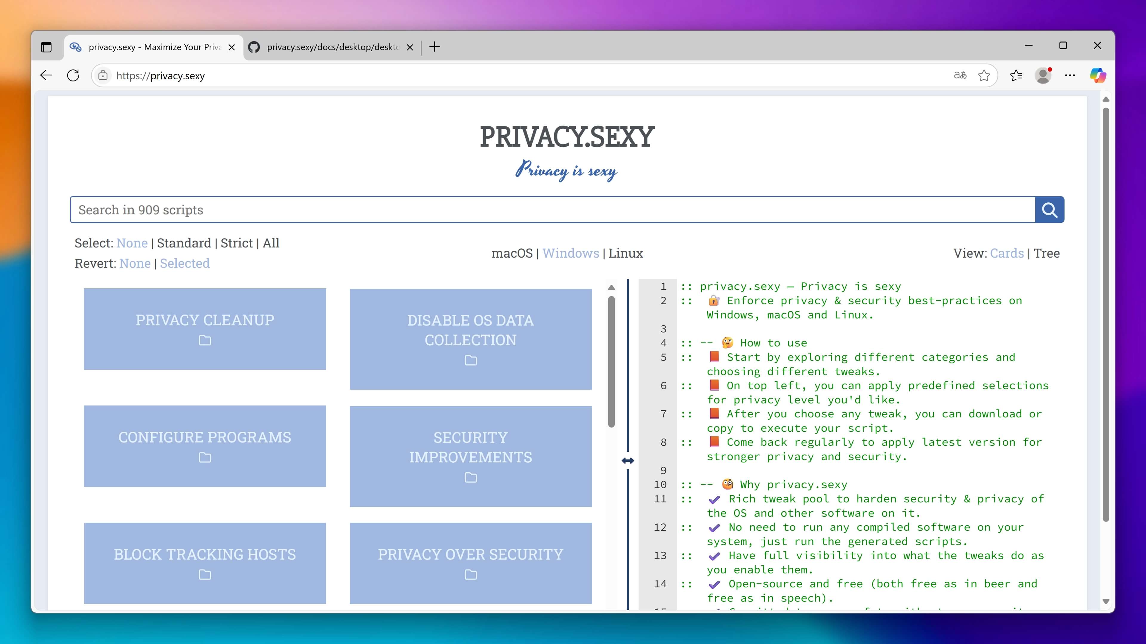 privacy.sexy web